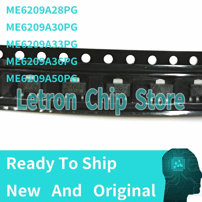 5PCS ME6209A28PG ME6209A3P0G ME6209A33PG ME6209A36PG ME6209A50PG SOT89 6209A-33 6209A 3.3V-89 ใหม่ชิ