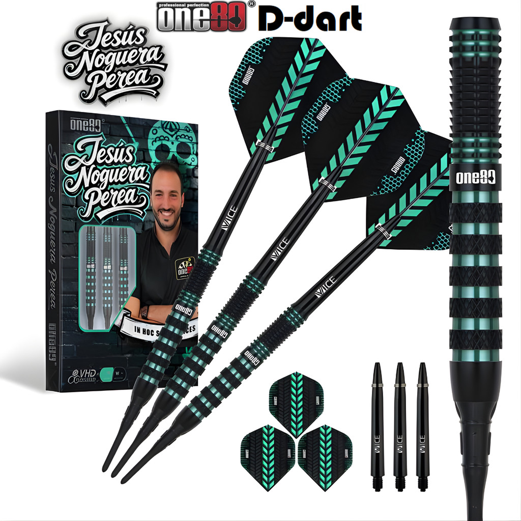 ONE80 SOFT TIP DART - 18G/20G Jesus Noguera Perea 90% VHD TUNGSTEN DART SET ELECTRONIC DARTS