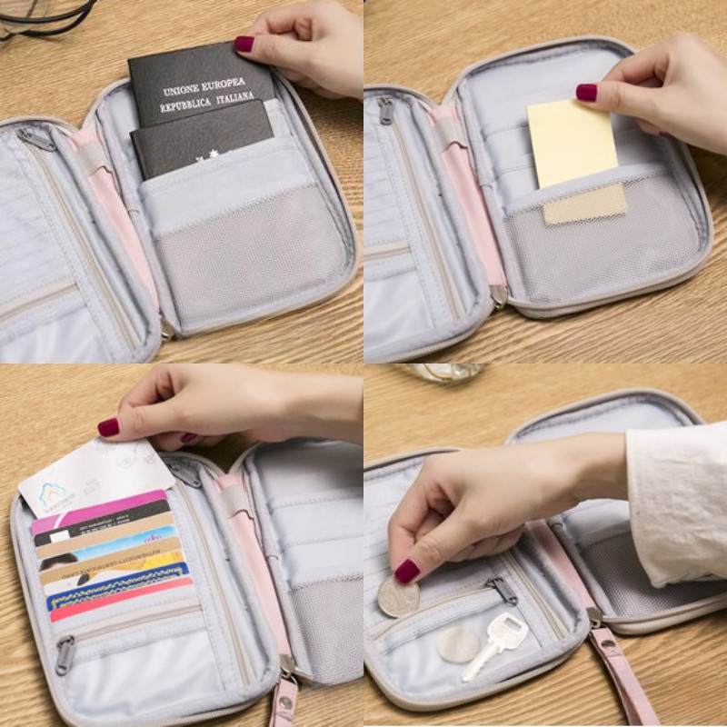 COD กระเป๋าพาสปอร์ต กระเป๋าใส่พาสปอร์ต กระเป๋าใส่หนังสือเดินทาง ป้องกัน RFID งานสวยตรงปก - รูปที่ 5