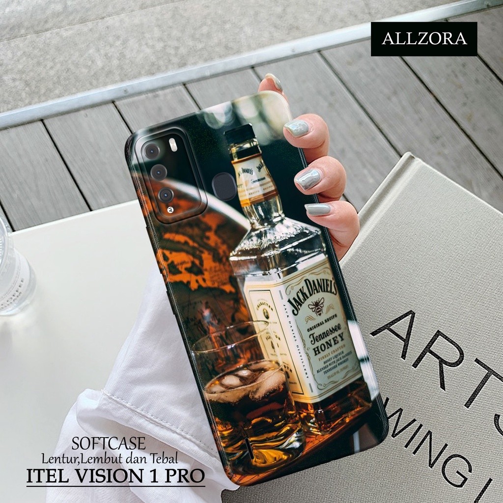 ALLZORA - เคส Itel Vision 1 Pro ล่าสุด - เคสแฟชั่นแบรนด์ - Pro Camera Softcase - เคสโทรศัพท์ Itel Vi