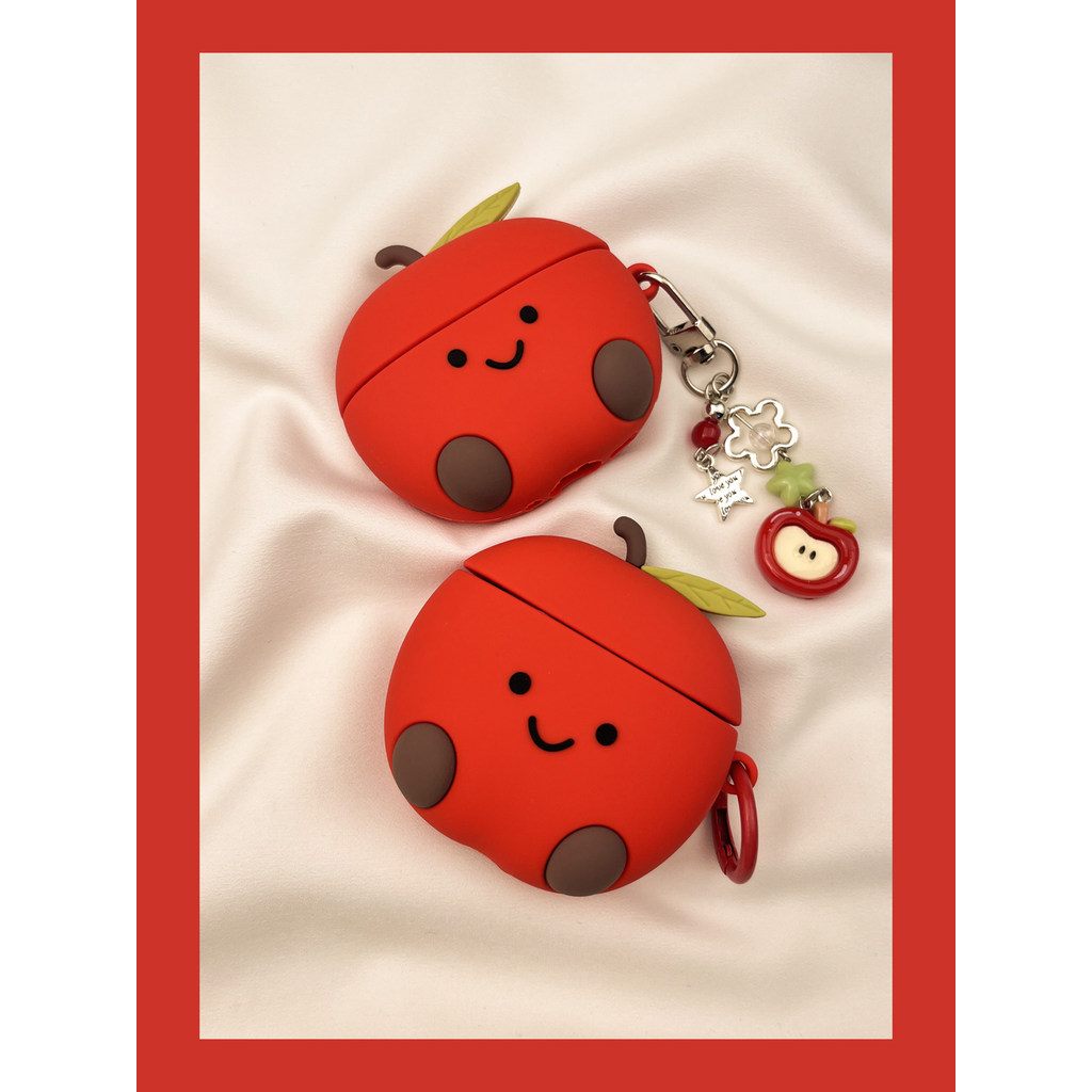 เคส airpods 4 เคส airpods pro 2 น่ารัก jellycat สีแดง Apple Emoticon airpods4 เคสป้องกัน airpod3 เหม