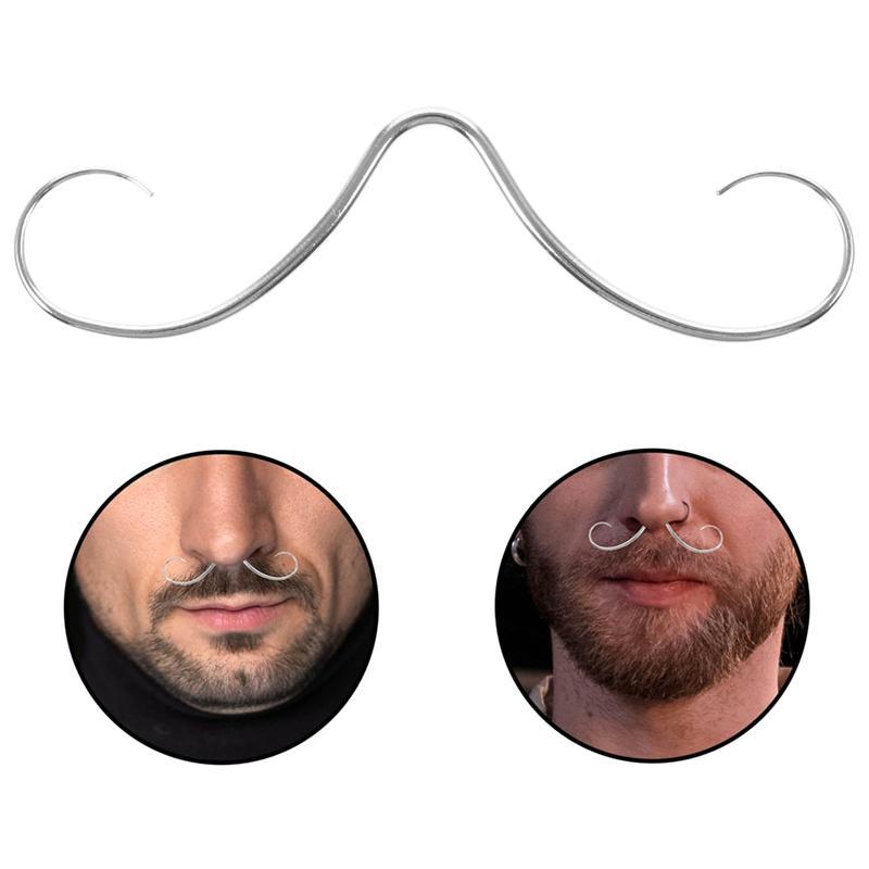 [Boutique1] Creative Septum แหวนจมูกหนวดสําหรับผู้หญิงผู้ชายแฟชั่นแหวนจมูกสแตนเลส Hoops Septum เจาะเ