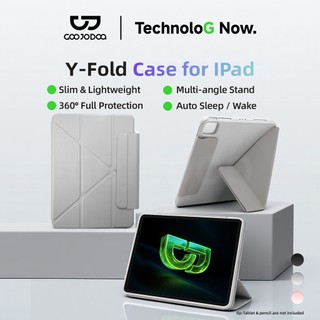 GOOJODOQ Tablet Cover Y-Fold Magnetic Foldable Stand Honeycomb Heat Dissipation Backplate Ultra-Thin Stain-Resistant