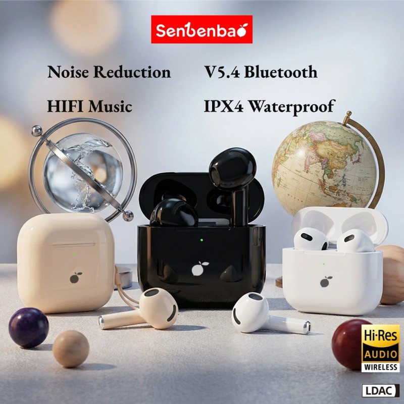 Senbenbao Pro7 หูฟังไร้สายพร้อมไมโครโฟน Touch Control หูฟังบลูทูธ Pods หูฟัง Noice Reduction ชุดหูฟัง