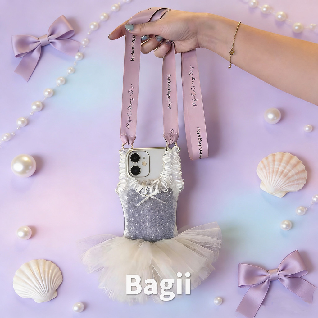 Bagii | phone bag  |  กระเป๋าใส่โทรศัพย์ งานแฮนด์เมด ลายน่ารัก กระเป๋ามินิมอล  BG260035