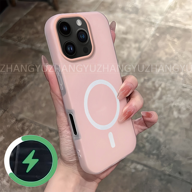 เหมาะสําหรับ iPhone 14 15 pro max เคสโทรศัพท์แม่เหล็กกันกระแทกใหม่ เคสโทรศัพท์แหวนชาร์จไร้สาย GD02