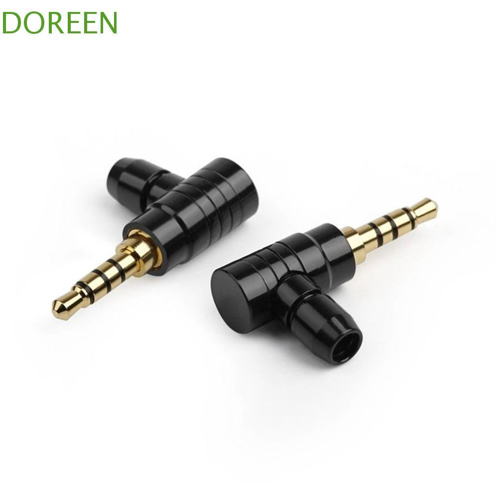 DOREEN ปลั๊กแจ็ค 3.5 มม. ปลั๊กหูฟังเครื่องขยายเสียงตัวแปลง AUX ตัวเชื่อมต่อหูฟังปลั๊ก Conector ขั้วต