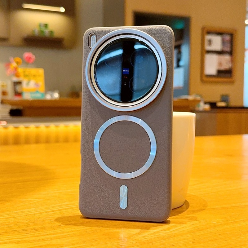 เคสโทรศัพท์แม่เหล็กที่แข็งแกร่งสําหรับ Vivo X300 X200 Pro /mini /Ultra X200S เคสหนังหรูหราเบากรอบเลนส์โลหะพร้อมซิลิโคนอ่อนนุ่มเคสป้องกันการตก - รูปที่ 6