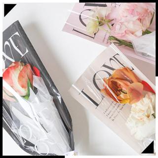 ถุงใส่ดอกกุหลาบใส20ชิ้น, ช่อดอกไม้ถุงพลาสติกช่อดอกไม้กระดาษห…