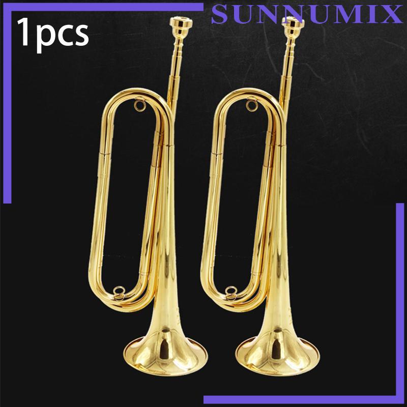 [Sunnimix] ทหารม้า Bugle ทองแดงแข็งทรัมเป็ต Bugle ทองเหลืองเป่า Bugle สําหรับ Cavalry เริ่มต้น