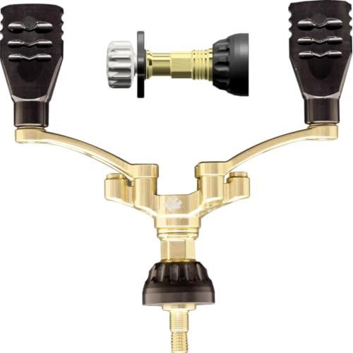 THIRTY FOUR 34 ZEROGRA MULTI Double Handle & Balancer for Shimano Spinning Reel (Champagne Gold)  
T