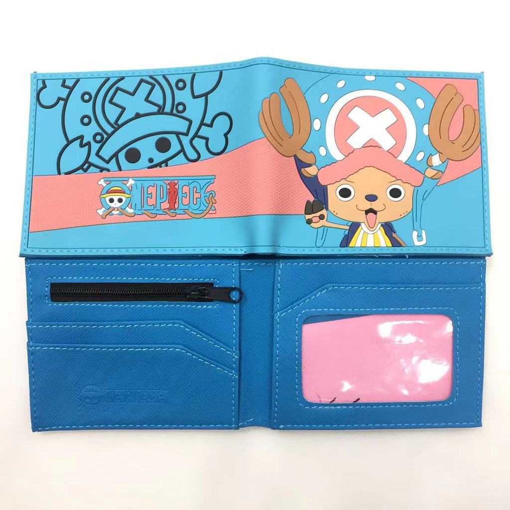 9U0U กระเป๋าสตางค์ผู้ชายโจรสลัดหมวกฟางกลุ่ม Nicar Luffy Sauron Chopper Wallet