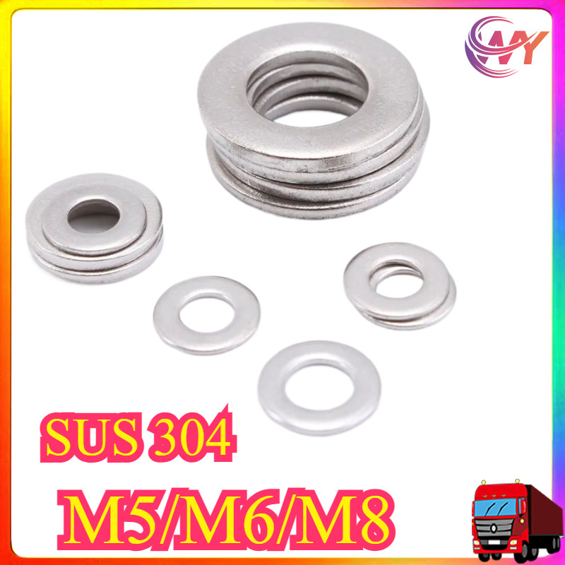 ปะเก็นแบนสแตนเลส 304 ปะเก็นพิเศษสําหรับสลักเกลียวและสกรู M5/M6/M8WY-MB
