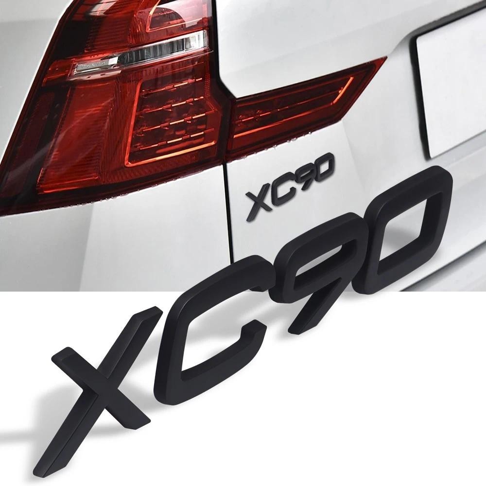 Badge XC90 สําหรับ VOLVO สติกเกอร์สีดํา XC90 สติกเกอร์ด้านหลังสําหรับ VOLVO S90 V90 S60 XC60 XC40 XC