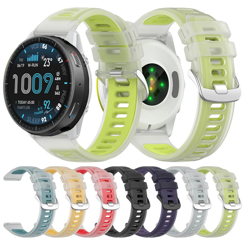 สายซิลิโคนทูโทนโปร่งใสสําหรับ Amazfit Active Max สมาร์ทวอท์ชสร้อยข้อมือกีฬาสําหรับ Amazfit Active 2