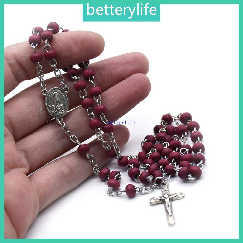 BTF ครูซิฟิก สร้อยคอลูกประคําคริสต์มาสอธิษฐานพรคอแขวนเครื่องประดับ