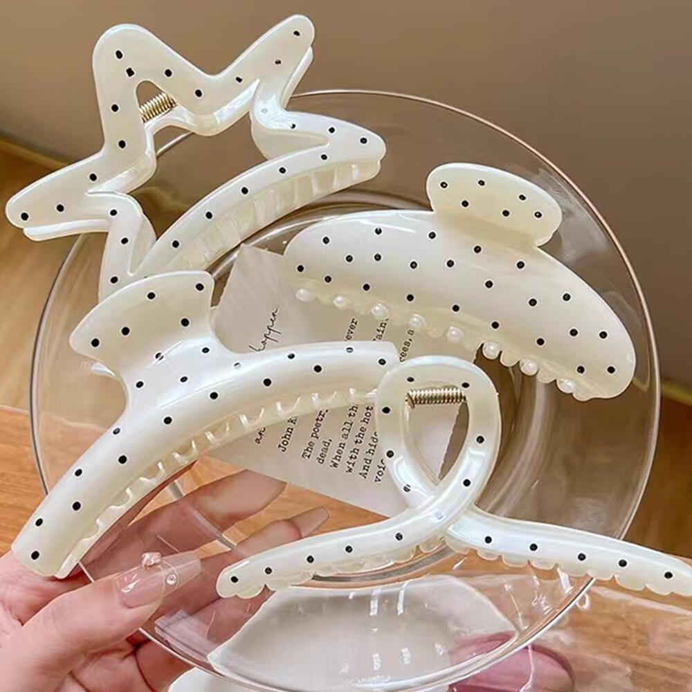 เครื่องประดับผมแบบมุก เพชลมุกคลิปรัดผมสีขาวขนาดใหญ่ สำหรับด้านหลังศีรษะ สวยงามหรูหรา