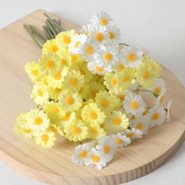 ดอกไม้ปลอม ดอกเดซี่ ดอกคาโมมายด์ เหมือนจริง พร็อพถ่ายรูปสินค้า ถ่ายยังไงก็ละมุน ภาพดูแพง ยอดขายเพิ่ม - รูปที่ 3