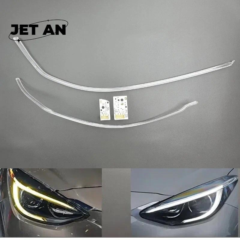 สําหรับ Infiniti QX30 Q30 2017-2019 รถ DRL ไฟหน้าท่องเที่ยว Strip ไฟวิ่งกลางวันหลอดบาร์ Angel Eyeaut