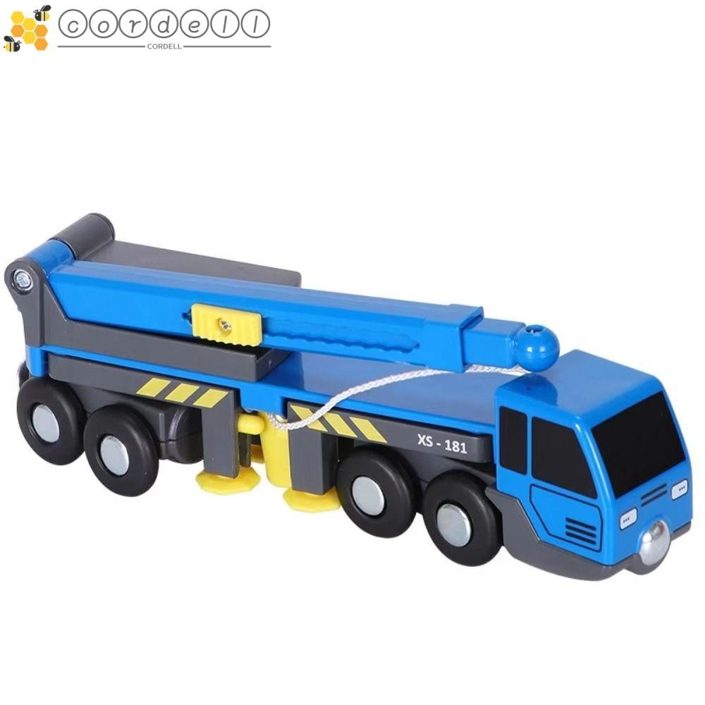 CORDELL Crane Car Model, Inertial Slide Telescopic Arm Lifting Truck Toy, Construction Truck Plastic
