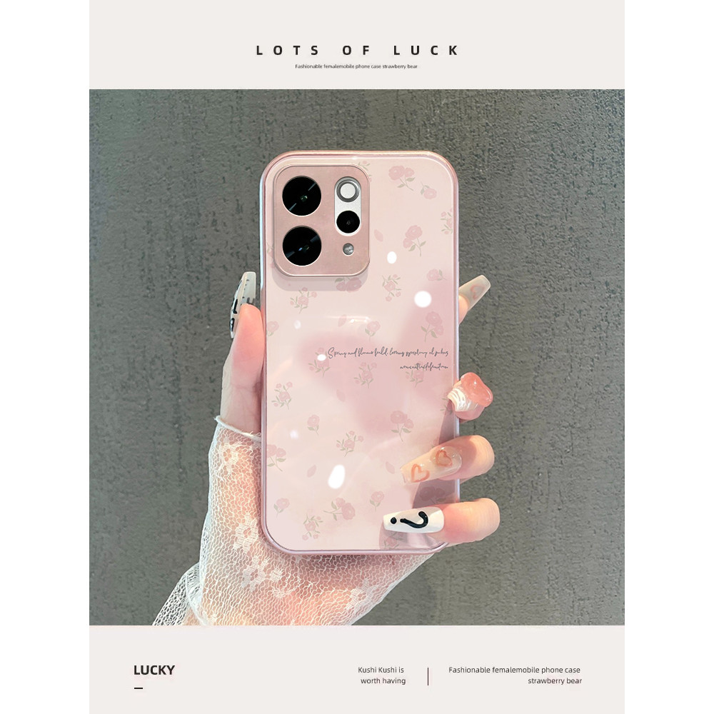 เคสโบว์ชมพู เคสไอโฟน6splus เหมาะสําหรับ vivos50promini เคสโทรศัพท์เลนส์รวมทุกอย่างกันกระแทก s50por M