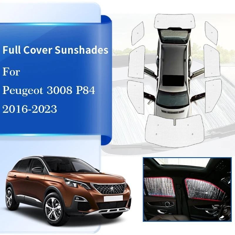 สําหรับ Peugeot 3008 P84 MK2 2016 ~ 2023 ม่านบังแดดด้านข้าง Sun Window Visor กระจก UV Protection Sha