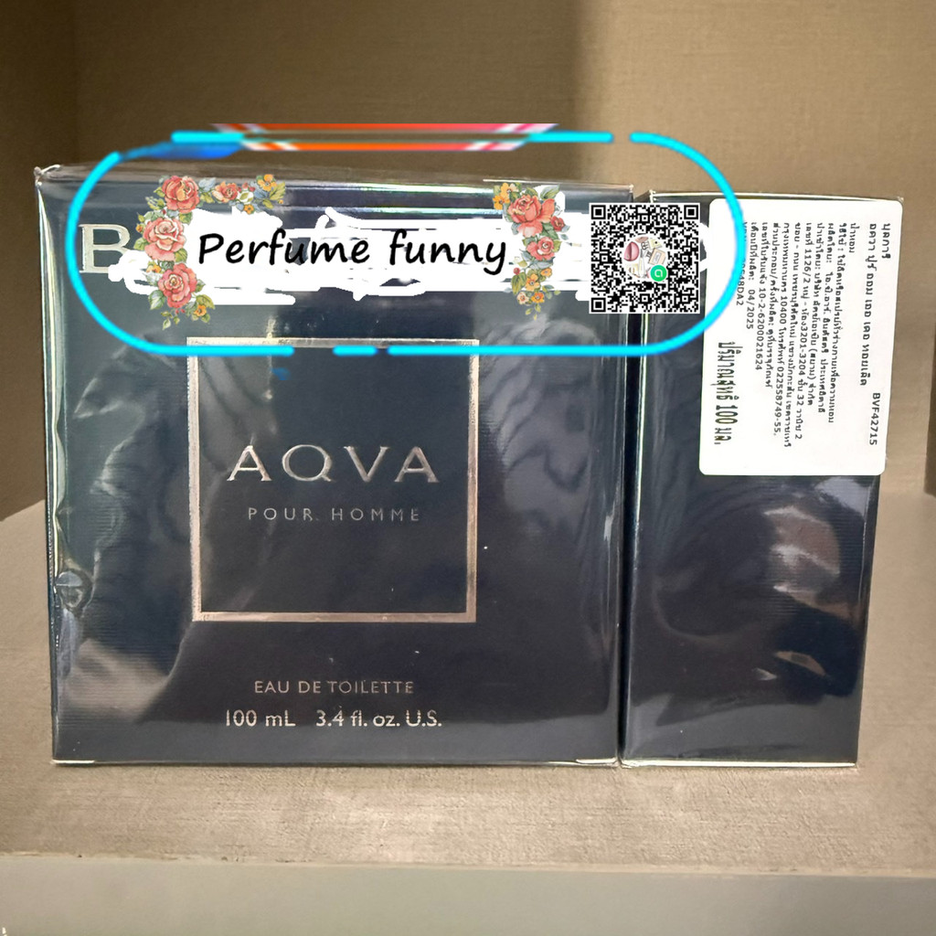 ( ป้ายไทย ) Bvlg🌊🌊ari Aqv🌊🌊a Homme EDT 100 ml.