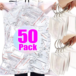 10/20/30/50ชิ้นอะคริลิคใสสี่เหลี่ยมผืนผ้ากรอบรูปพวงกุญแจ-สอง…