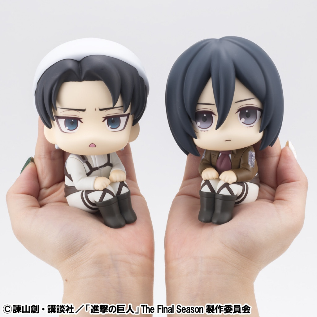(PRE-ORDER) LookUp Attack on Titan Mikasa & Levi Cleaning Ver. Complete Figure: Sitting Jong, Mikasa