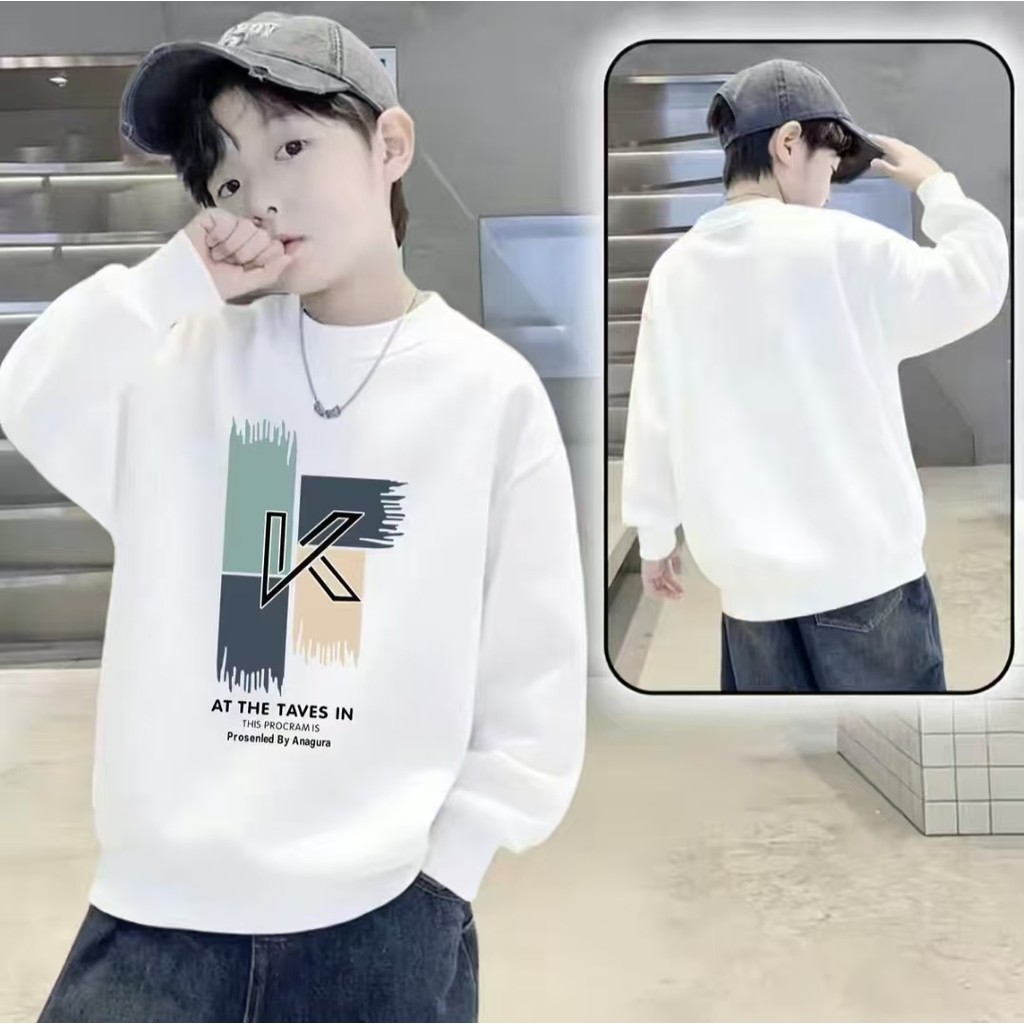 COD (Ho Chi Minh)DREAMY BABY เสื้อสเวตเตอร์แฟชั่นทรงหลวมสําหรับเด็กผู้ชายเหมาะสําหรับขนาด 110-160,จั