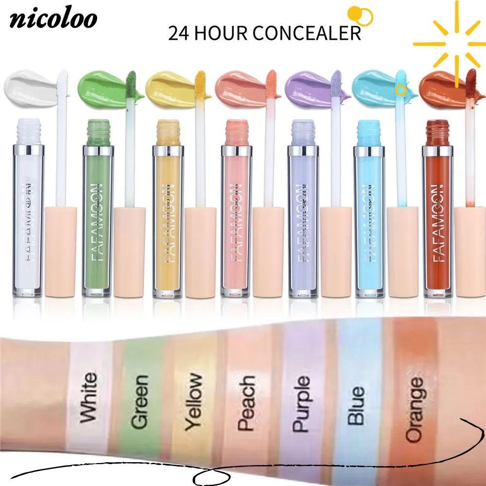 ครีมรองพื้น NICOLOO, คอนซีลเลอร์ชนิดน้ําเต็มรูปแบบ 2.5 มล., ความหมองคล้ําแม้สีผิว Cover Spot Acne Ti