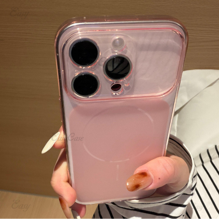 หน้าต่างขนาดใหญ่กึ่งโปร่งใส ทีพียู เคสนิ่มสําหรับ ไอโฟน 17 16 15 14 13 12 มือโปร สูงสุด กันลื่นและป้องกันการตกกระแทกฝาหลัง