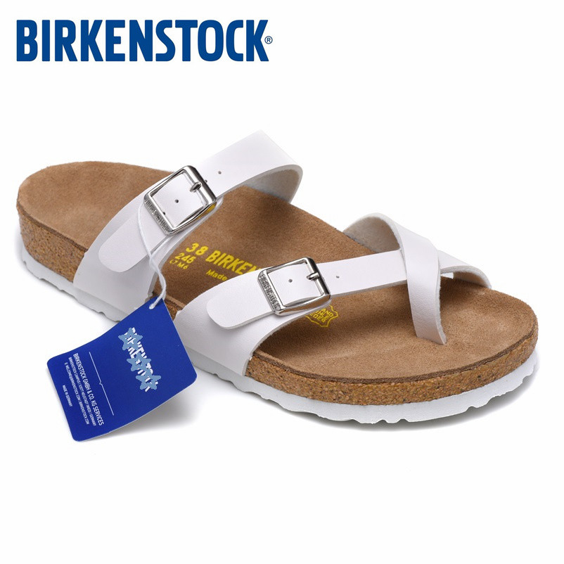 BIRKEN & STOCK เยอรมนีนําเข้าฝาครอบ Toe Cork รองเท้าแตะรองเท้าแตะลําลองหนังแท้สบาย Mayari Series (34-45)