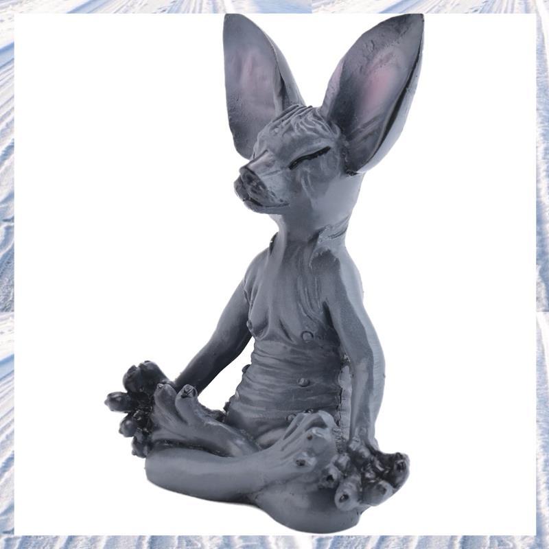Sphynx Cat Meditate,Thinking Cat รูปปั้น,Medicating Thinking Cat,Sphynx Hairless Catสมาธิสะสมตกแต่ง