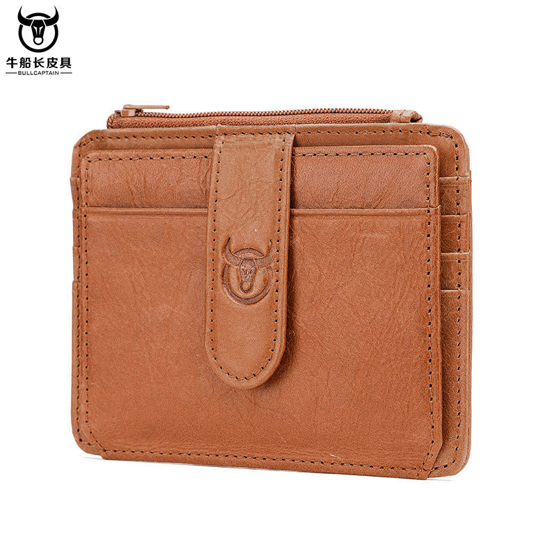First Layer Cowhide Mens Multi-Card Business Card Holder Business Bank Credit Card Holder หนังแท้ใบข