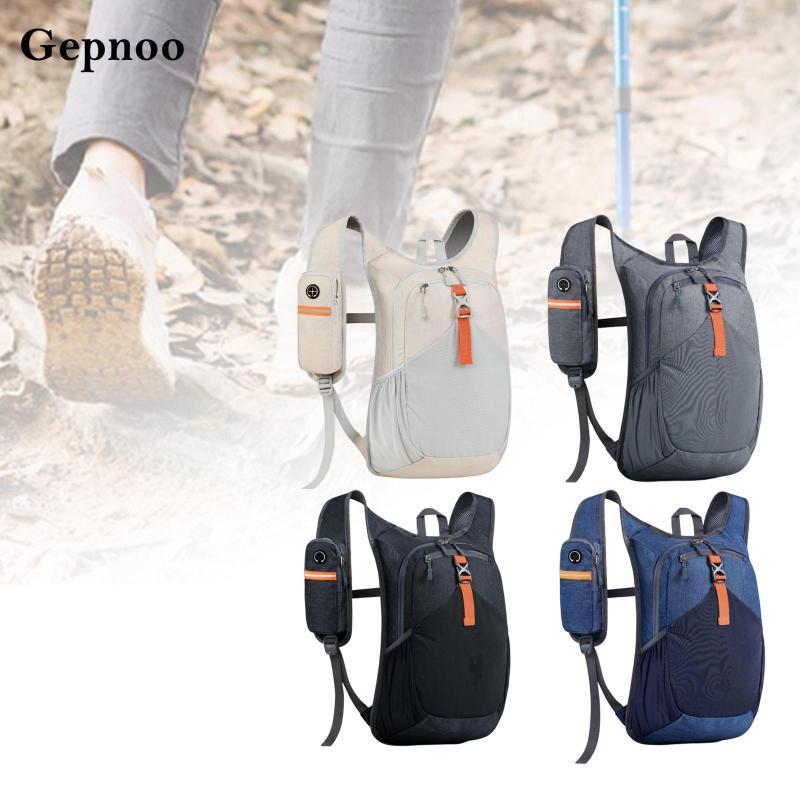 Gepnoo กระเป๋าเป้สะพายหลังเดินป่า Ultralight กีฬาพับได้ Daypack กันน้ําโพลีเอสเตอร์หลายกระเป๋าป้องกันรอยขีดข่วนน้ําหนักเบาเหมาะสําหรับผู้ชายผู้หญิง Trail Ru