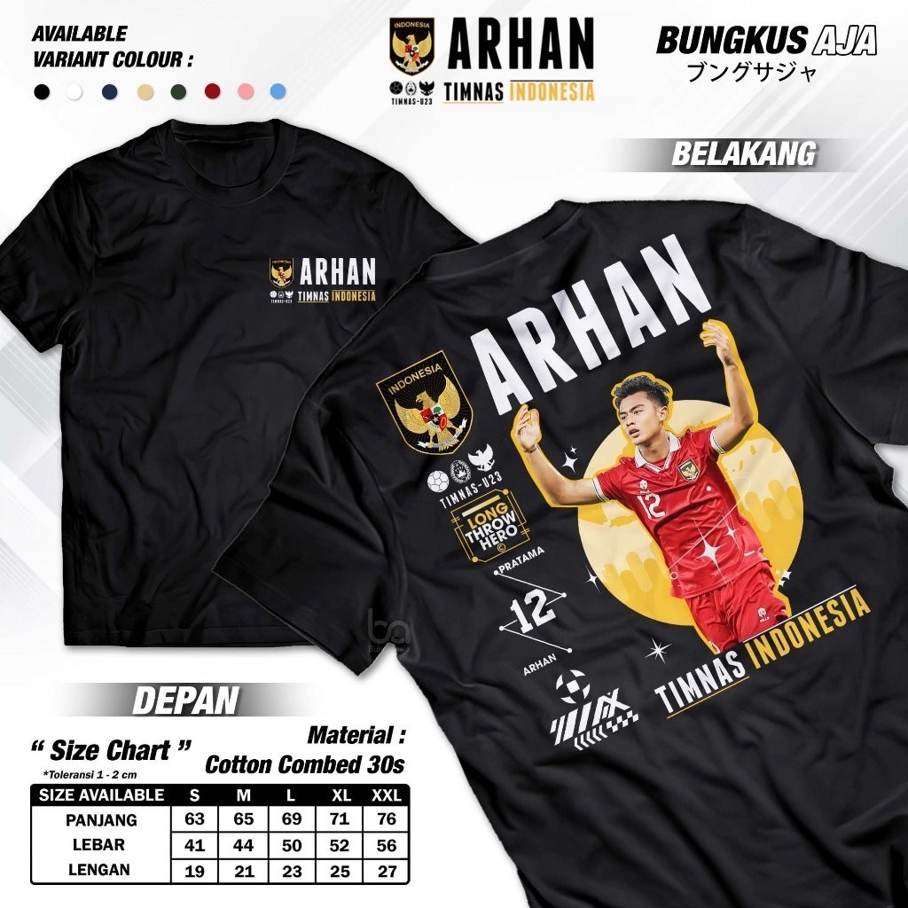 เสื้อยืด Pratama Arhan - Viral U23 เสื้อนักเตะทีมชาติอินโดนีเซีย เสื้อยืดผู้สนับสนุนฟุตบอลครุฑอ่อน C