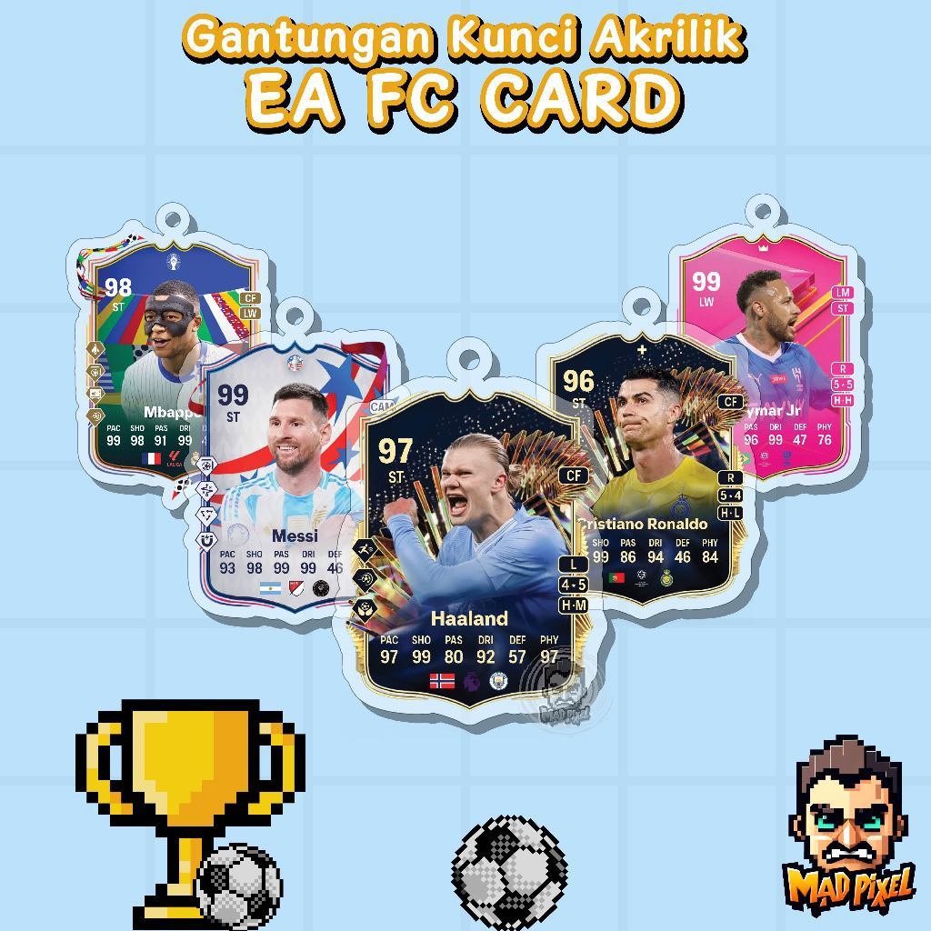 Acrik/พวงกุญแจอะคริลิค EA FIFA 24 การ์ด EA FC EV ครบครบ