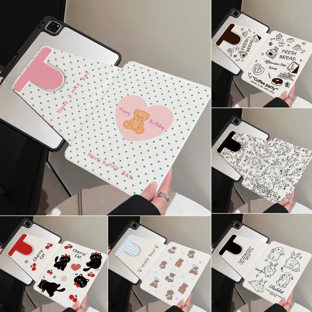 เคสแท็บเล็ตหมุนได้ 360° for Samsung Tab A8 S8/S7 S6 Lite 10.4นิ้ว 11นิ้ว S9 A9plus A11 plus S10 fe เคส พร้อมช่องใส่ปากกา