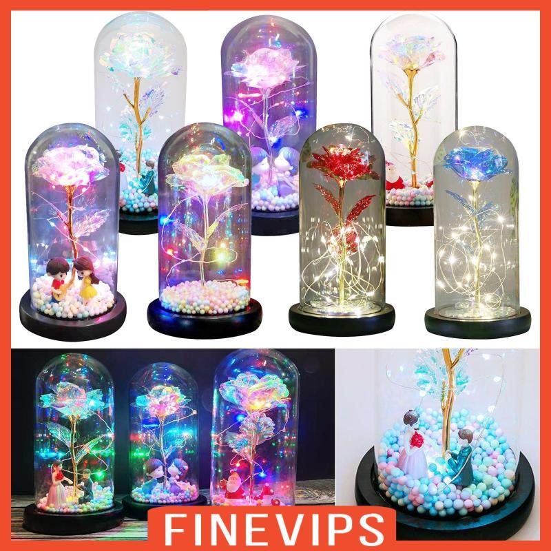 [Finevips] ของขวัญดอกไม้ Galaxy Rose, Galaxy Enchanted Rose Led ใน ของขวัญสําหรับผู้หญิงของเธอ