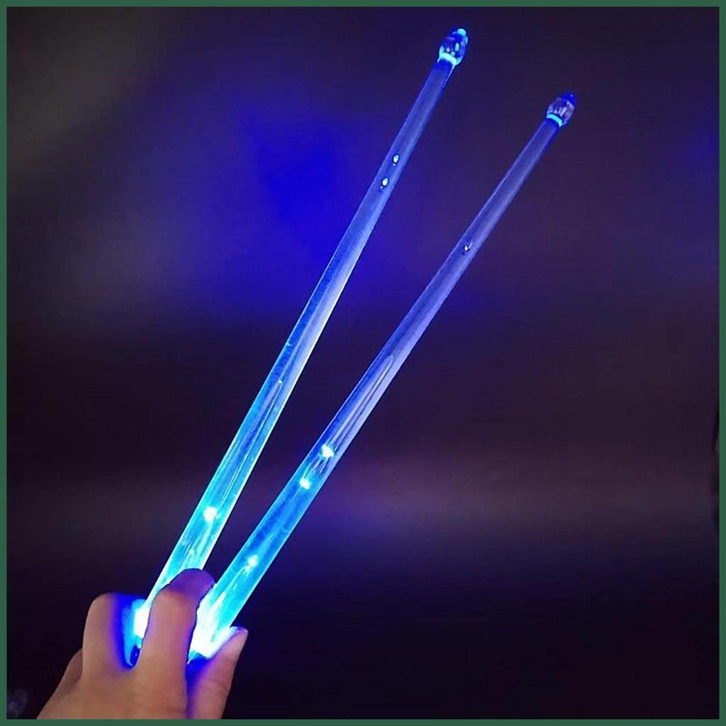 LED Drum Sticks USB ชาร์จ Drummer Stick ชาร์จ LED Light Up Drum Sticks 13 สีเปลี่ยน Drumsticks drea1