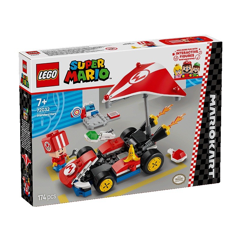 LEGO LEGO Super Mario Series 72032 Standard Type Kart Building Blocks สําหรับของขวัญเด็กผู้หญิง