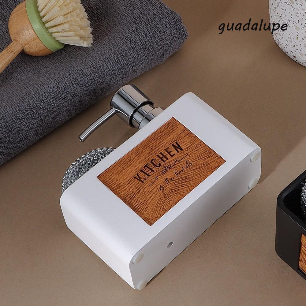 GUADALUPE ที่ใส่ฟองน้ํา, ABS หัวปั๊มตู้ทําสบู่ในครัว, เครื่องจ่ายแชมพูกด 160ml อ่างล้างจาน Organizer เครื่องจ่ายสบู่เหลวในครัว
