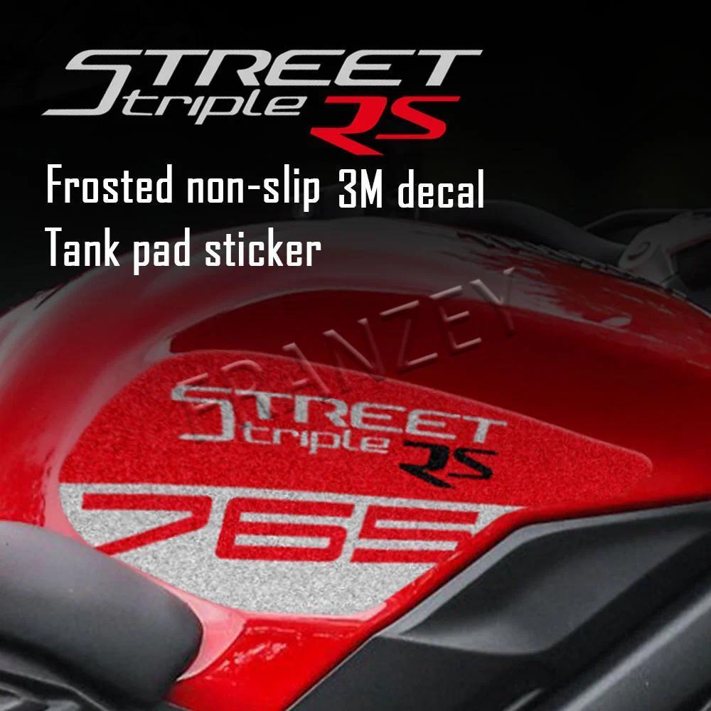 3M รถจักรยานยนต์ Pad Anti-Slip สติกเกอร์รูปลอกป้องกันสําหรับ Triumph Street Triple 765 RS triple765r