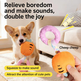 ทนทาน Chew ของเล่นสําหรับลูกสุนัข Plush Squeaky สุนัข Chew แหวน Interactive กัดทนสัตว์เลี้ยงของเล่นสําหรับสุนัขขนาดเล็ก