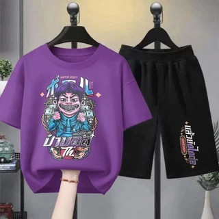 【จัดส่งจากประเทศไทย】 เซ็ตชุดเด็ก เสื้อ+กางเกง ชุดสองชิ้น เสื้อยืดเด็ก คอตตอน เสื้อยืดเด็ก คอตตอน ชุดสูทเด็กผู้ชาย ชุดลำล