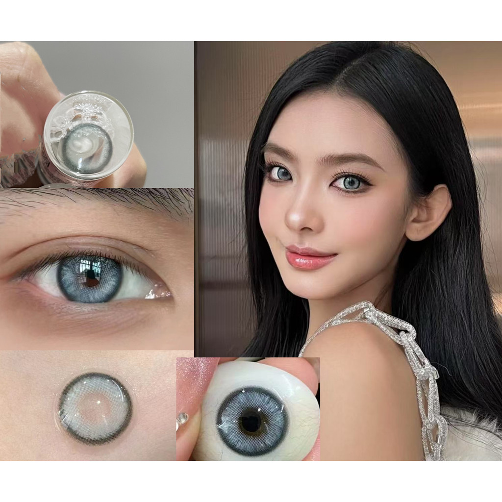 (1 คู่) PXNYUE, FLLYCON ยี่ห้อ ,14.20mm,Gdia:13.50mm,(เกรด 0-8.00), คอนแทคเลนส์ 12 เดือนใช้(สีน้ําเง