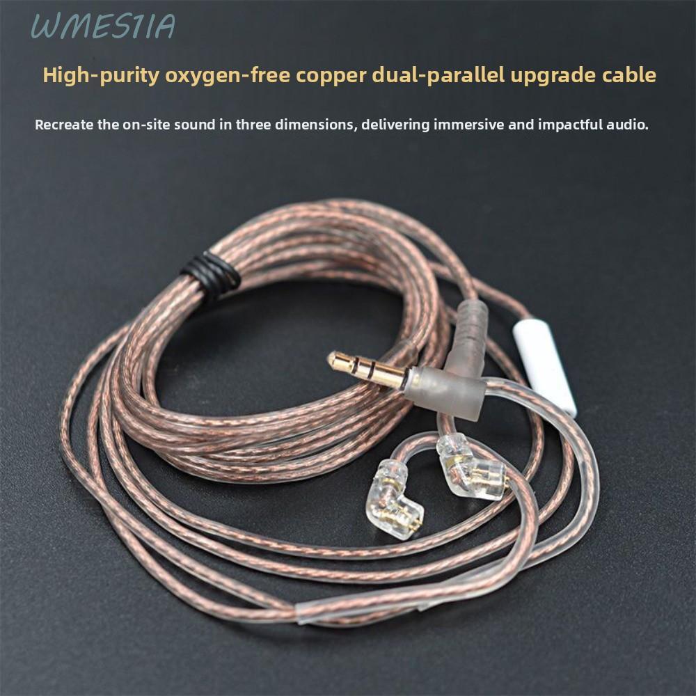 WMES1IA KZ หูฟังสายไฟ,พร้อมไมโครโฟน 2PIN KZ หูฟังสาย,เดิม 3.5 มม.อัพเกรด High-Purity สายหูฟังสําหรับ