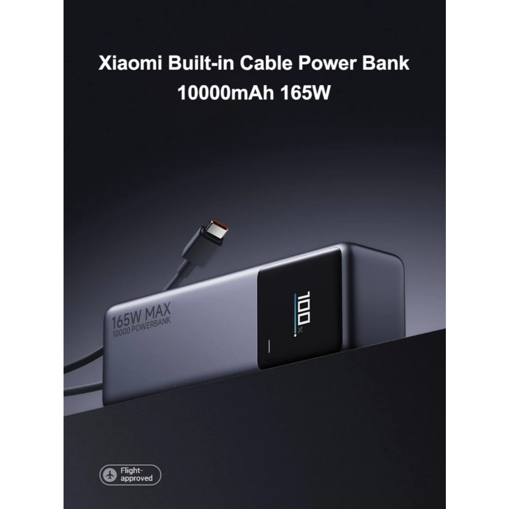 Xiaomi Original 165W 10000mah Powerbank Digital Display Portable Quick Charging USB C  Power bank