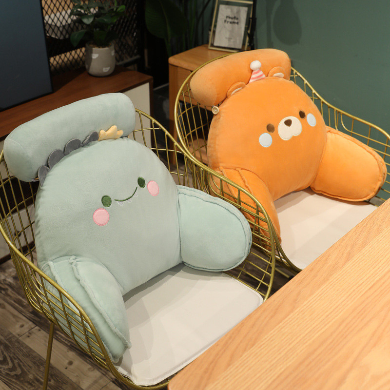 【Ready Stock】 Cute Bedside Cushion Office Chair Back Cushion Waist Support Pregnant Women Lumbar Sup